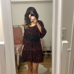 Love moschino silk lips print dress